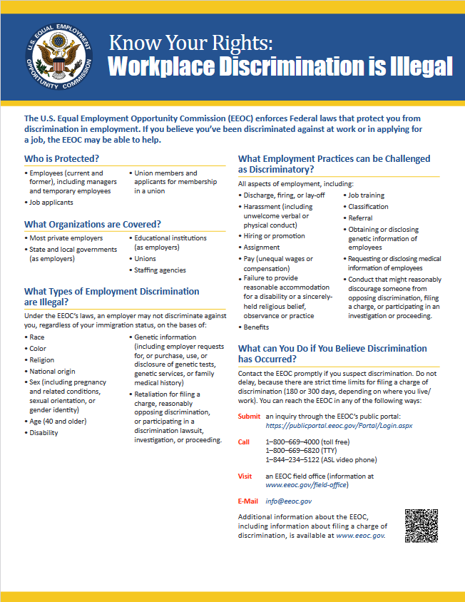 Department of Labor Releases Updated Workplace Poster for Employers