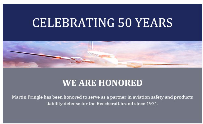Martin Pringle Celebrates 50 Years Partnering with the Beechcraft Brand