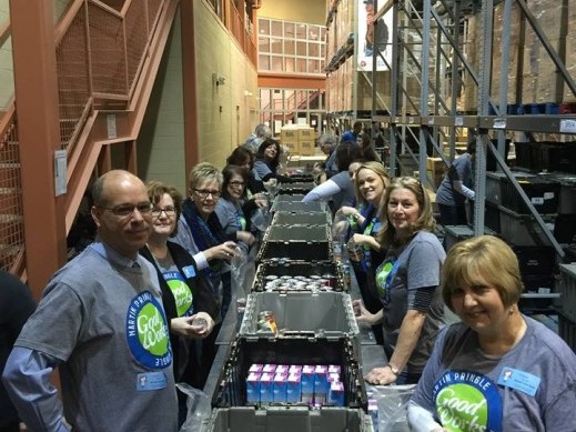 Martin Pringle's GoodWorks Volunteers at the Kansas Food Bank.