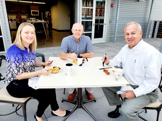 Breakfast on the patio at our new Wichita Office.