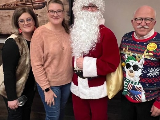 Adoption Team with Santa